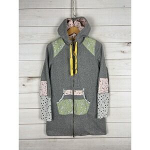 Evy's Tree Gray Hoodie with Yellow and Green Accents